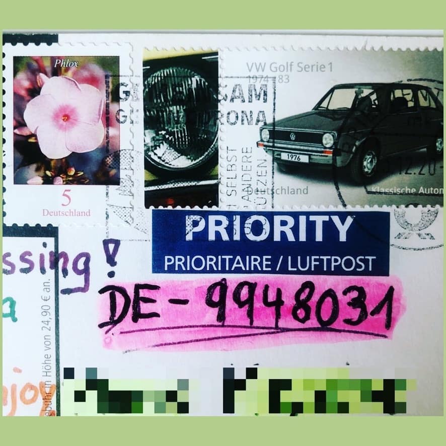 stamp and postmark from Germany